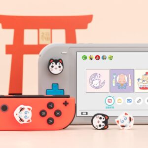 GeekShare Silicone Cute Animal Theme Thumb Grip Caps, Compatible with Nintendo Switch/OLED & Switch Lite, 4PCS