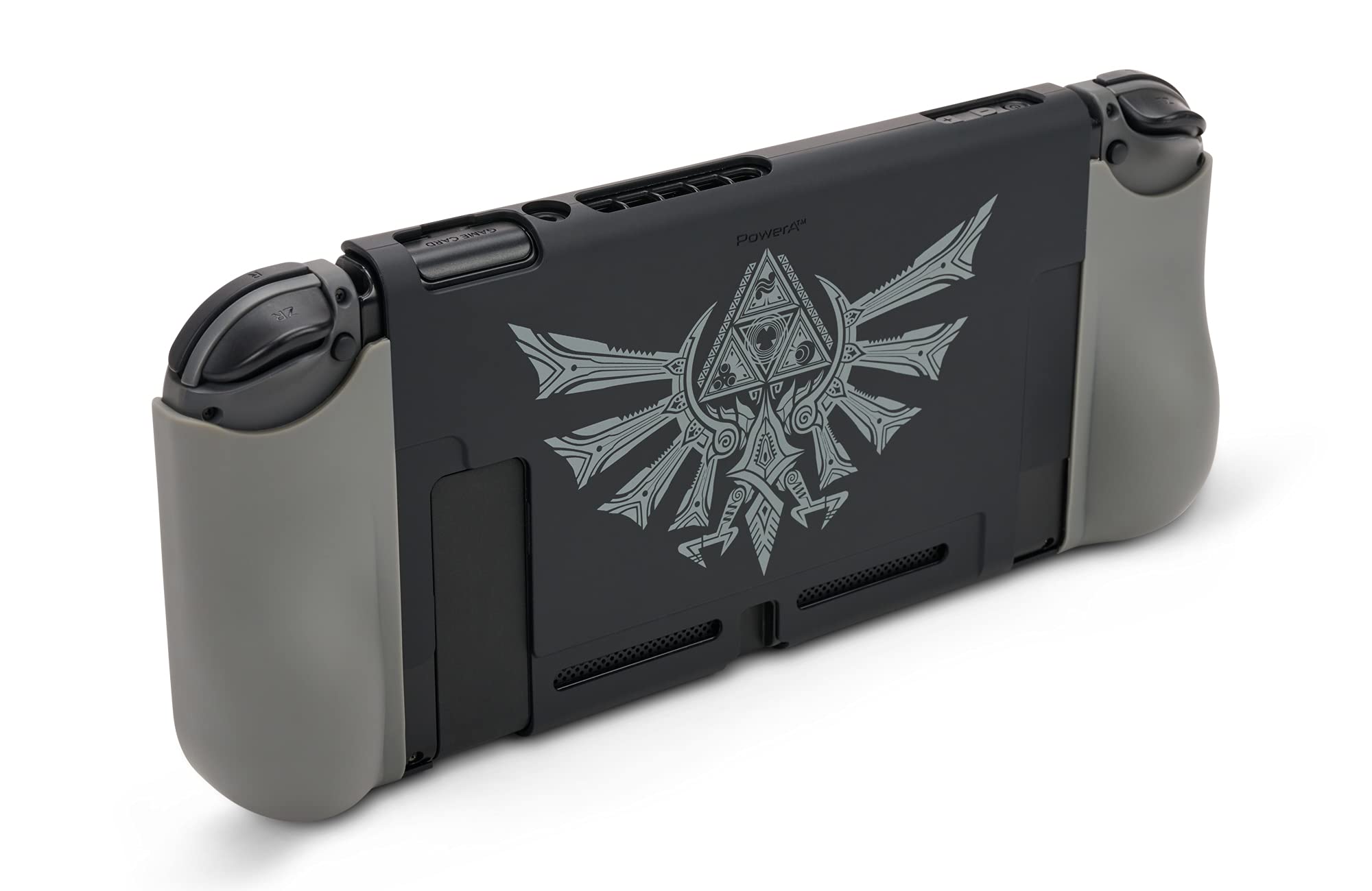 PowerA Console Shield for Nintendo Switch - Silver Hyrule Crest, Nintendo Switch, Protective Case, Gaming Case, Grip, Console Case, Accessories Storage, Officially Licensed