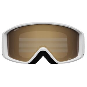 Giro Index 2.0 OTG Ski Goggles - Snowboard Goggles for Men, Women & Youth - White Wordmark Strap with Amber Rose Lens