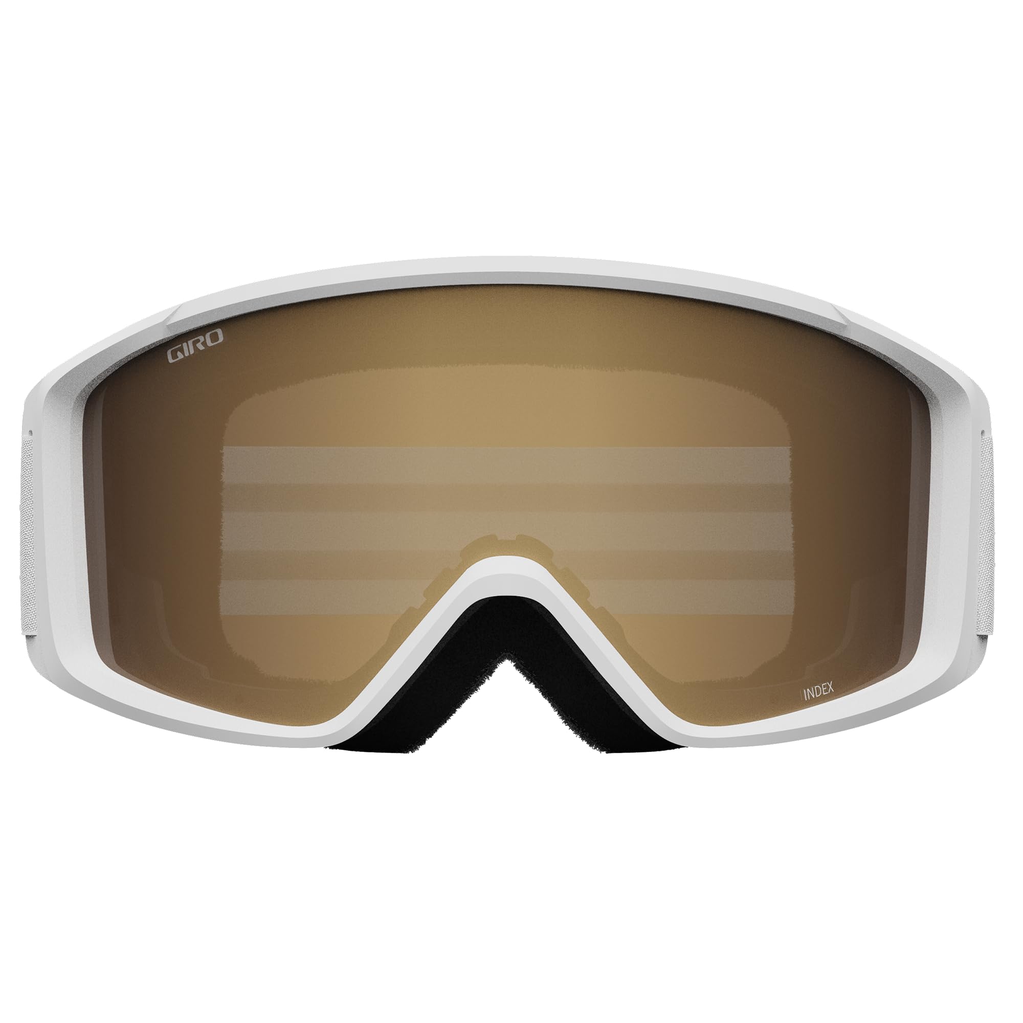 Giro Index 2.0 OTG Ski Goggles - Snowboard Goggles for Men, Women & Youth - White Wordmark Strap with Amber Rose Lens