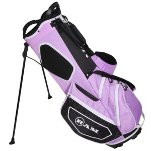 Ram Golf Ladies FX Lightweight Golf Stand Carry Bag, Lilac/White