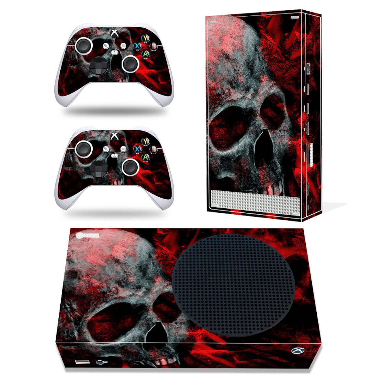 DOMILINA Full Body Vinyl Skin Stickers Decal Cover for Series S Console & Controllers(Blood Skull)