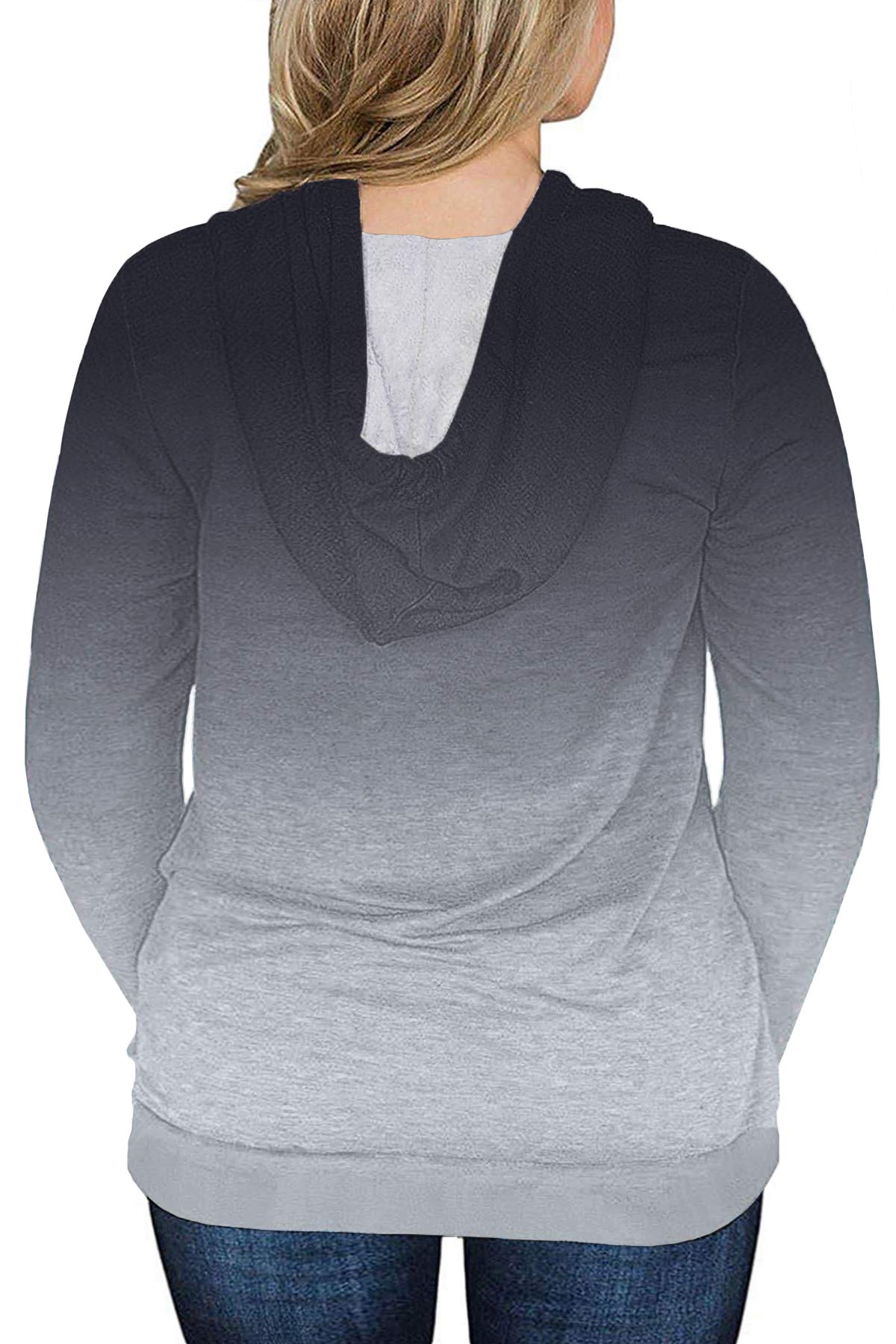 Plus Size Shirts for Women 4X Long Sleeve Sweatshirt Fashion Tops Gray 28W