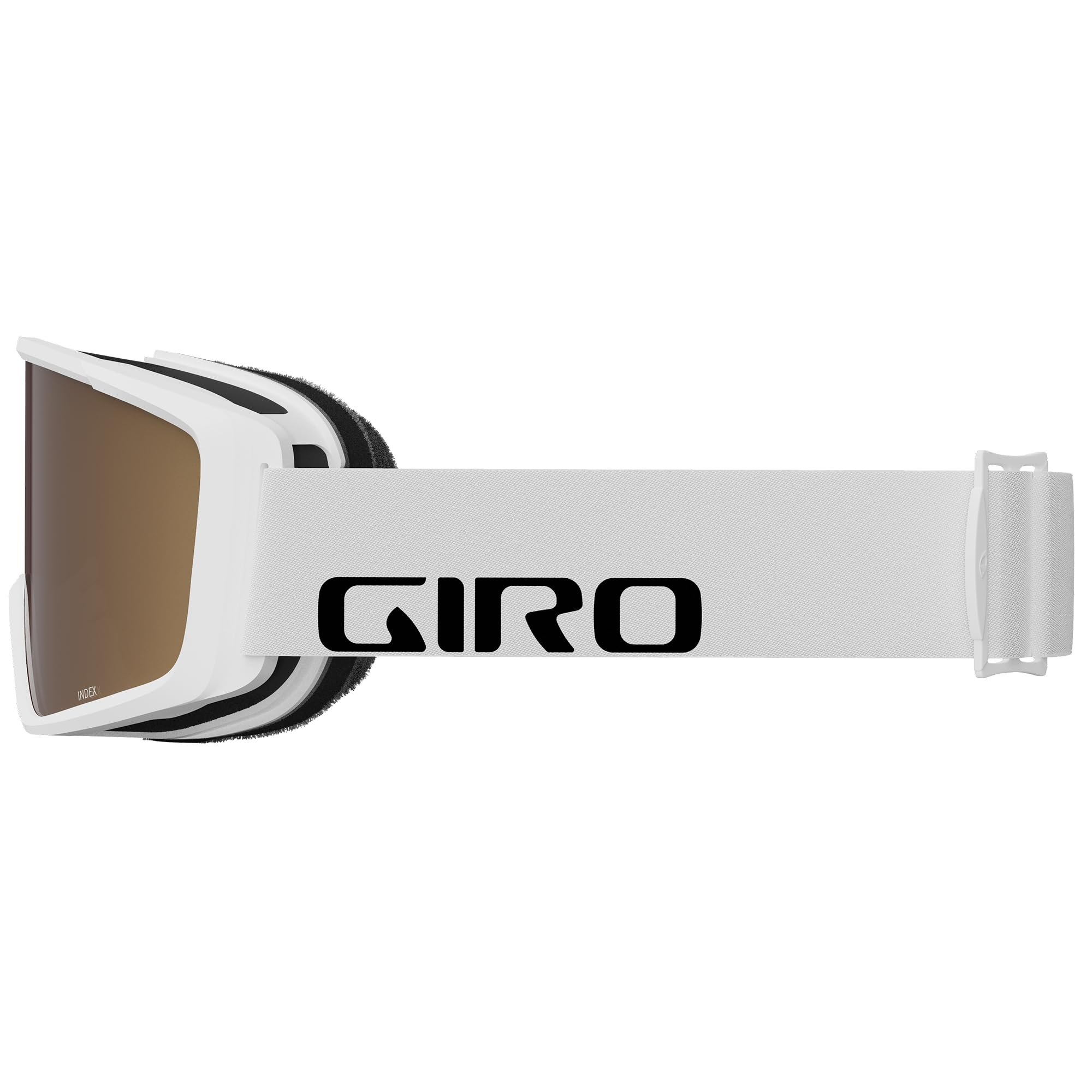 Giro Index 2.0 OTG Ski Goggles - Snowboard Goggles for Men, Women & Youth - White Wordmark Strap with Amber Rose Lens