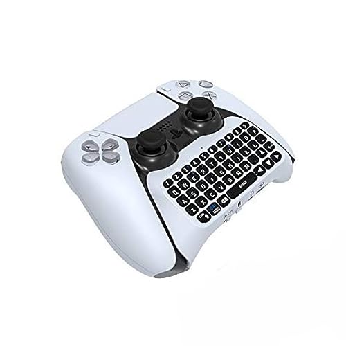 Donop Wireless Bluetooth Keyboard for PS5 Controller, Built-in Speaker & 3.5mm Audio Jack (White)