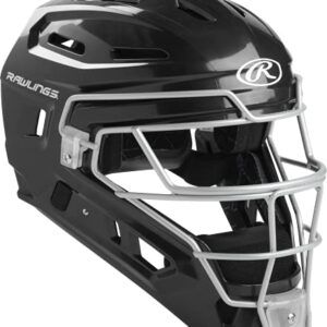 Rawlings | RENEGADE 2.0 Catcher's Helmet | Baseball | Senior (7 1/8" - 7 1/2") | Black/Silver