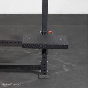 Titan Fitness T-3 Series Rack Mounted Step-Up Platform, 22" x 15" Diamond Plate Platform, 550 LB Capacity