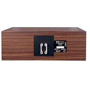 ELAC Uni-Fi Reference 3-Way 5-1/4" Center Speaker, Oak or Walnut Center Speaker for Home Theater, Black Baffle with Walnut Sides