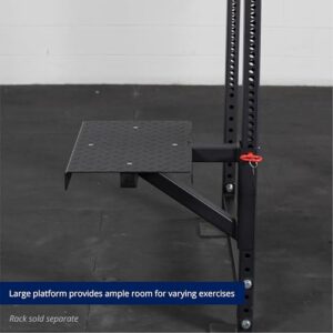 Titan Fitness T-3 Series Rack Mounted Step-Up Platform, 22" x 15" Diamond Plate Platform, 550 LB Capacity