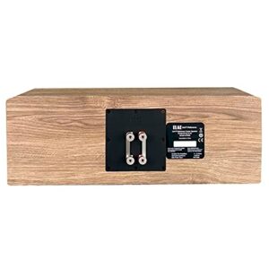 ELAC Uni-Fi Reference 3-Way 5-1/4" Center Speaker, Oak or Walnut Center Speaker for Home Theater, White Baffle with Oak Sides