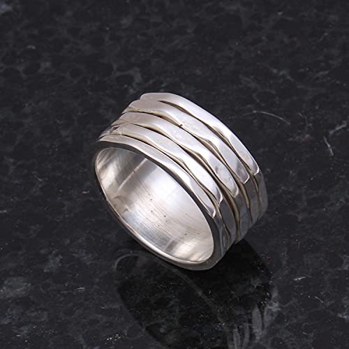 925 Sterling Silver Ring, Meditation Ring ,Spinner Ring, Plain Silver Ring (10.5)