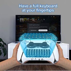 Donop Wireless Bluetooth Keyboard for PS5 Controller, Built-in Speaker & 3.5mm Audio Jack (White)