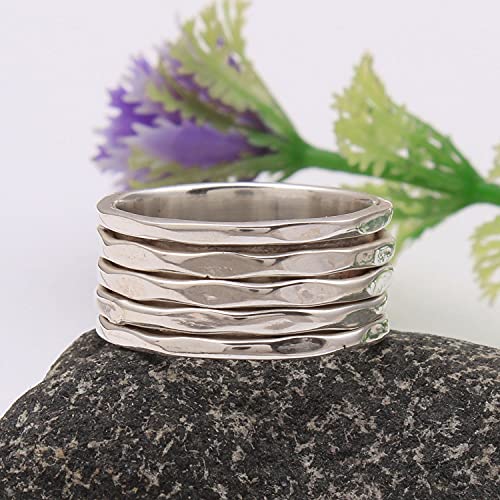 925 Sterling Silver Ring, Meditation Ring ,Spinner Ring, Plain Silver Ring (10.5)