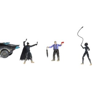 DC Comics, Ultimate Batman Set w/ Exclusive 4” Batman, Selina Kyle, The Penguin Action Figures, Batmobile, Batman Movie Kids Toys, Age 4 and up (Amazon Exclusive)