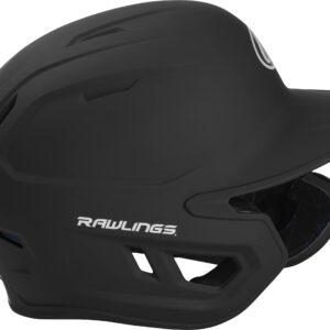 Rawlings | MACH ADJUST Batting Helmet with Extension Flap | Right Hand Batter | Junior (6 3/8" - 7 1/8") | Matte Black