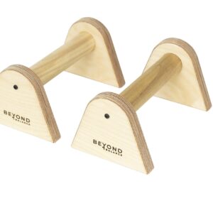 Beyond Balance Wood Parallettes Push-up Bar Dip Station | Handstands Planche Push-ups L-sits Dips Acrobatics (Small)