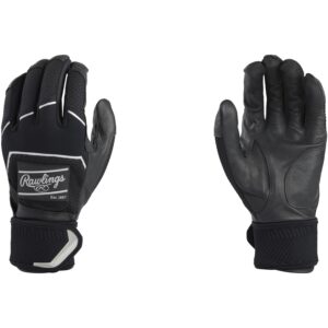 Rawlings | WORKHORSE Baseball Batting Gloves | Compression Strap | Adult Large | Black