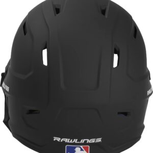 Rawlings | MACH ADJUST Batting Helmet with Extension Flap | Right Hand Batter | Junior (6 3/8" - 7 1/8") | Matte Black