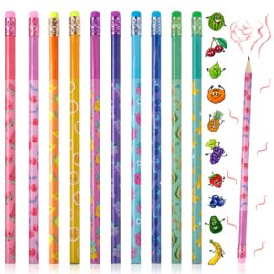 outus 60 pieces scented pencils for kids scented pencils bulk with erasers fruit hb graphite pencil school classroom stationery party reward supplies for boys girls