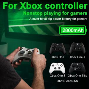 NYI Fast Charging 3×2800mAh Xbox Controller Battery Pack with Charger, Xbox Rechargeable Battery Pack for Xbox One/Xbox Series X|S/Xbox One S/Xbox One X/Xbox One Elite Controller