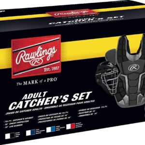 Rawlings | RENEGADE 2.0 Catcher's Set | Baseball | NOCSAE Certified | Adult 15+ | Scarlet/Silver