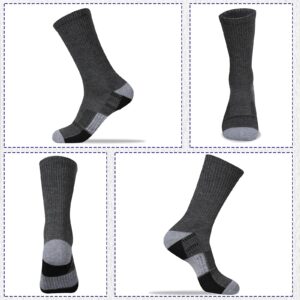 COOVAN Mens Crew Socks 6 Pairs Athletic Running Cushion Thick Warm Work Socks for Men