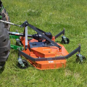 Titan Attachments 3 Point PTO Finish Mower, 48" Cutting Width, Category 1 Hitch, Rear Discharge, Requires 18-30 HP Tractor, Low-Noise Cast Iron Gearbox