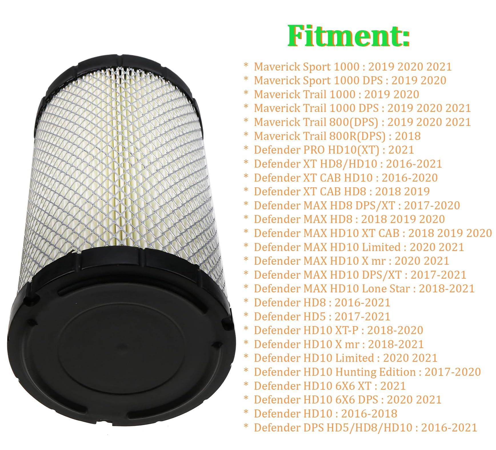 JEENDA Air Filter 715900394 Compatible with Can Am Defender HD5 HD8 HD10 Defender Max HD8 HD10 Maverick Trail 800R Maverick Trail 1000R Maverick Sport 1000 (1)