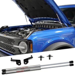 redline tuning 21-11039-03 hood maxlift elite system compatible with ford bronco 2021+ (stainless steel struts - bolt in system)