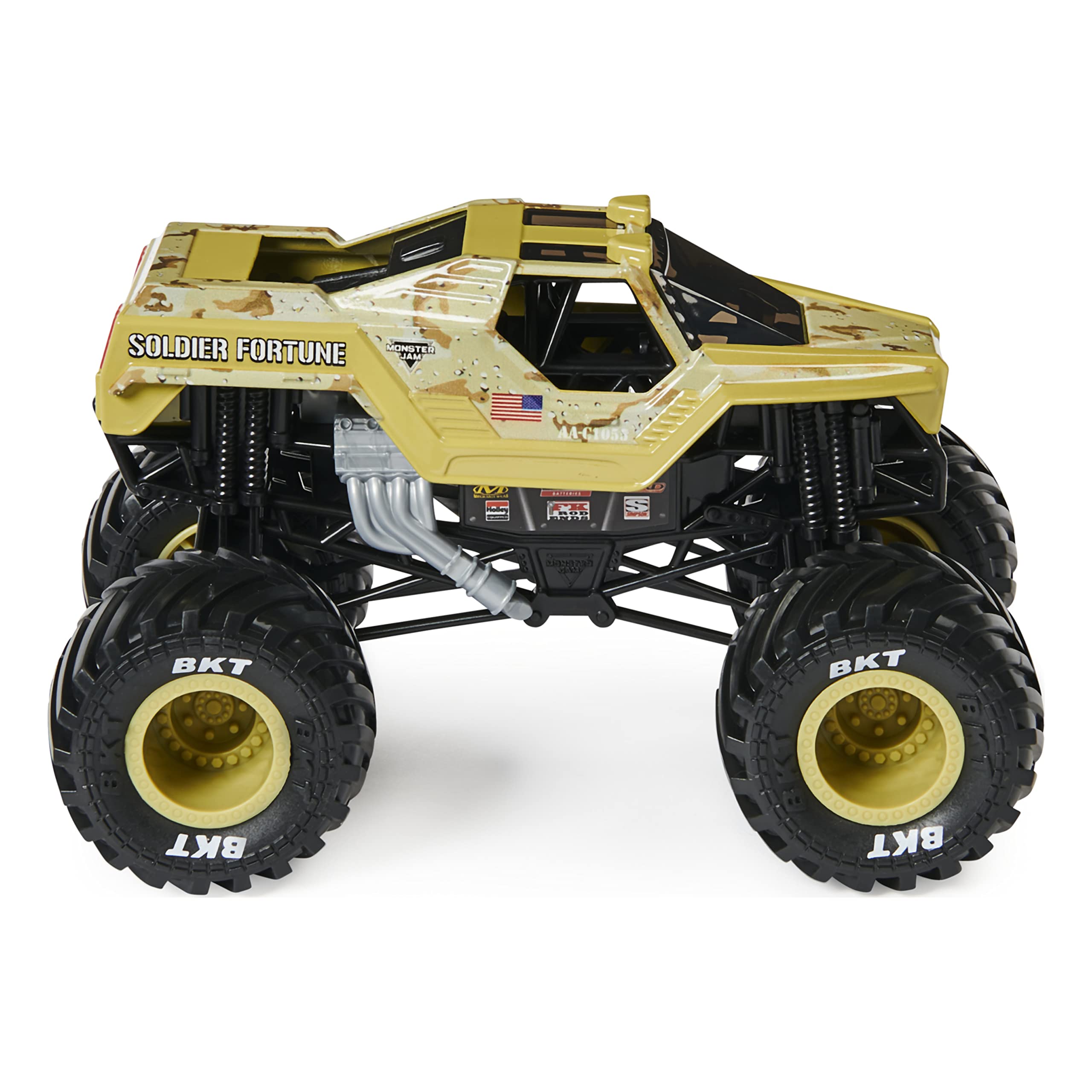 Monster Jam, Official Soldier Fortune Monster Truck, Collector Die-Cast Vehicle, 1:24 Scale, Kids Toys for Boys Ages 3 and up