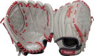 rawlings | sure catch t-ball & youth baseball glove | right hand throw | 11" | mike trout model