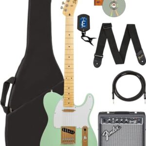 Fender Affinity Series Telecaster - Surf Green Bundle with Frontman 10G Amplifier, Gig Bag, Tuner, Instrument Cable, Strap, Picks, and Austin Bazaar Instructional DVD