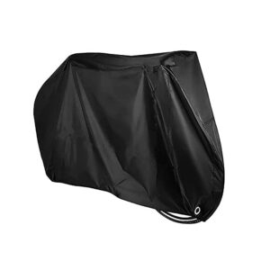 bike cover waterproof outdoor bicycle covers for mountain and road bikes, rain sun uv，bikes with lock holes & storage bag (black)