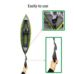 Dokoshia Kayak Stand Up Assist Strap Canoe Drag Handles Adjustable Boat Waterski Ropes SUP Pulling Cord Kayak Standing Aid Dragging Accessories for Kayaker 2 Pieces