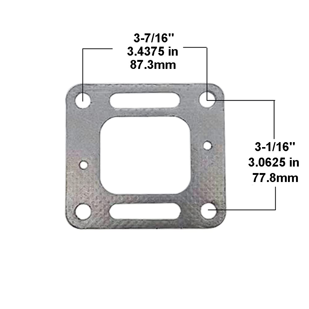 Pack of 4 18-0897 Exhaust Restricted Elbow Risers Gasket Compatible with Mercury Mercruiser V6 V8 Engines Replace 27-41813, 27-860233, 27-863724