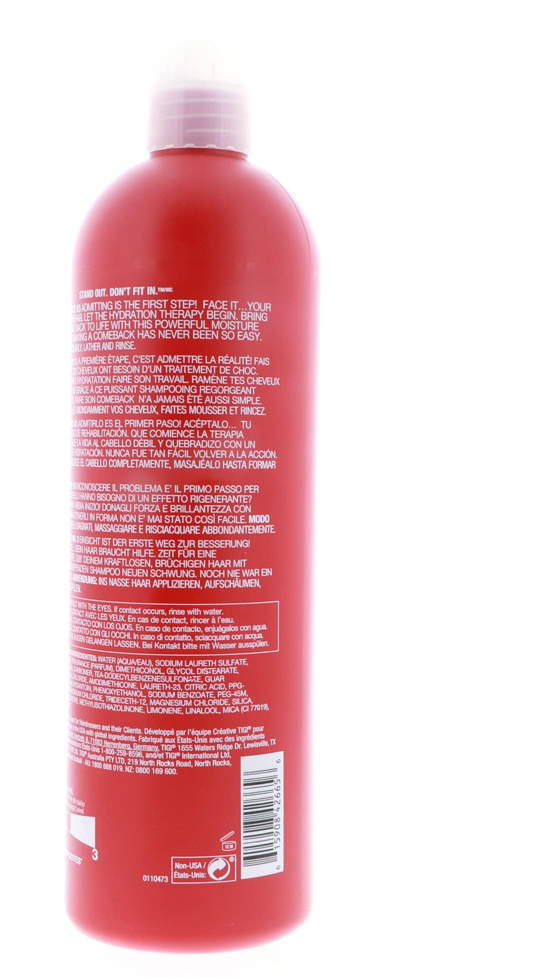 Tigi Bed Head Urban Antidotes Resurrection Shampoo Damage Level 3 25.36 Oz (Pack Of 2)