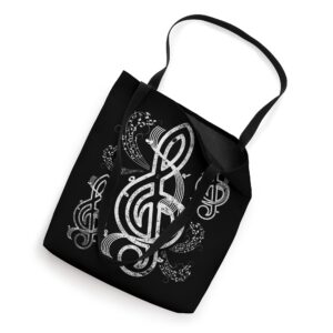 Composer Musician Classical Music Notes Treble Clef Tote Bag