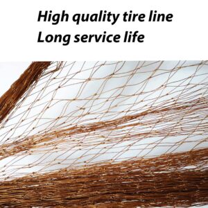 Hand-Made Fishing Cast Net Tire Wire Material Fishing Throw Net Bait Trap 10Ft/11Ft/13Ft Height, Mesh Size 1 Inch with Environmental-Friendly Material Sinker