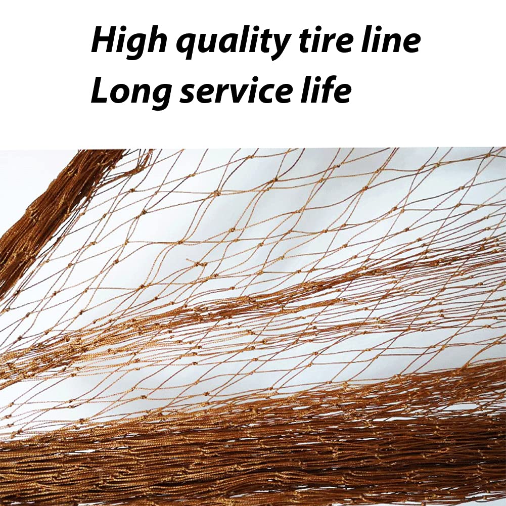 Hand-Made Fishing Cast Net Tire Wire Material Fishing Throw Net Bait Trap 10Ft/11Ft/13Ft Height, Mesh Size 1 Inch with Environmental-Friendly Material Sinker