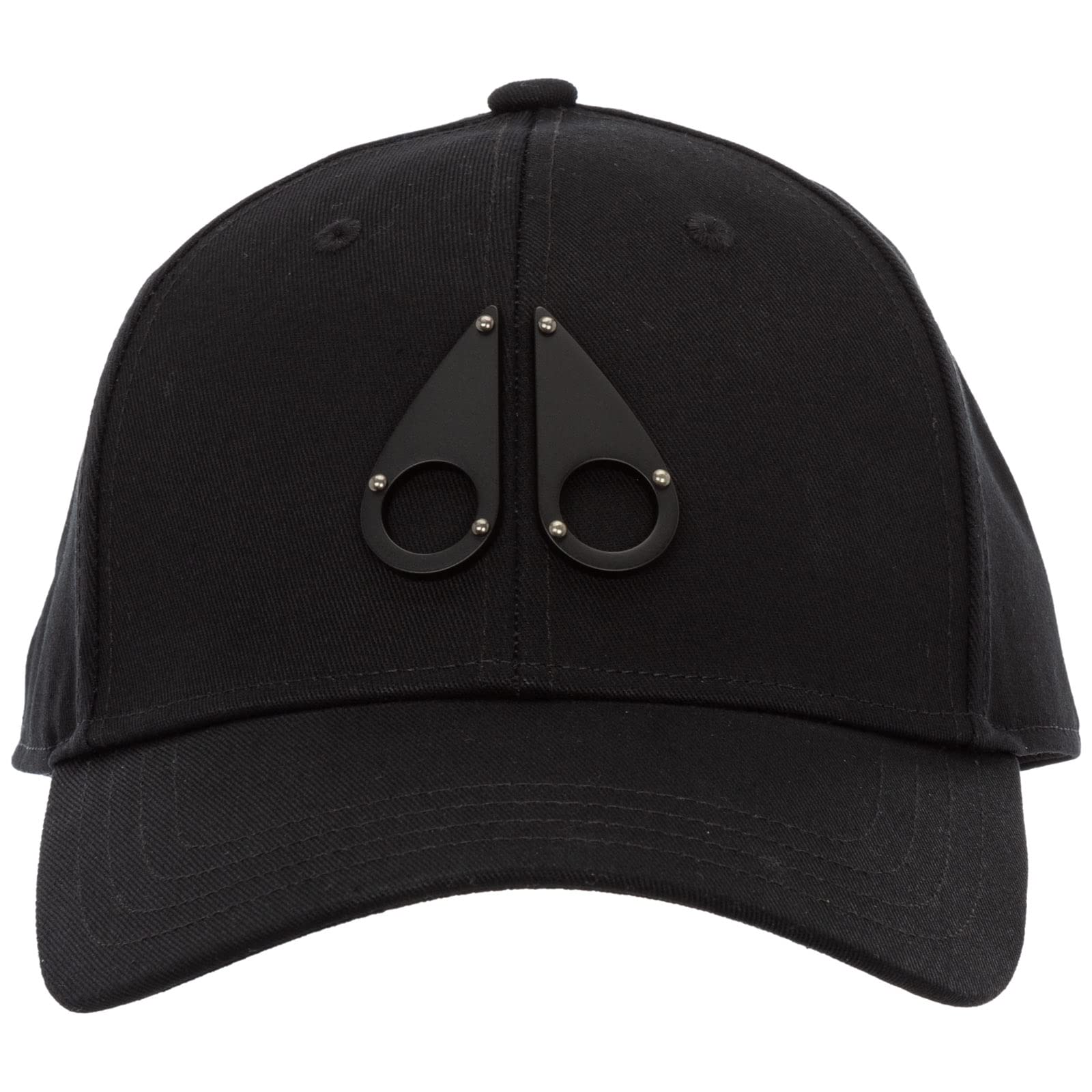 Moose Knuckles Logo Cap, Black Black Logo, One Size