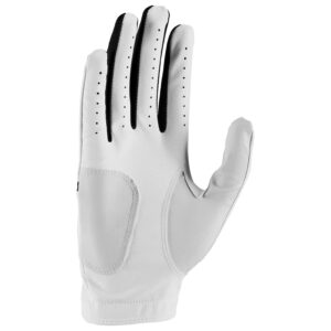 nike dura feel x golf glove for right hand white | white | black medium