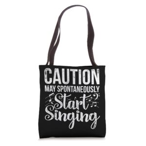 Funny Broadway Singer Theater Scene Rehearsal Actor Musicals Tote Bag