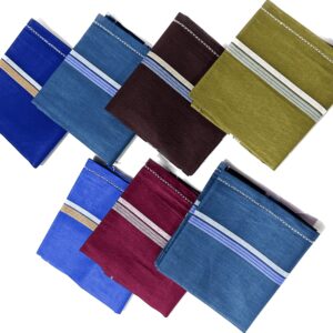 Royal Mart men's handkerchiefs, 100% cotton, hemstitched, 17x17 inches, multi-colored (Pack of 12)