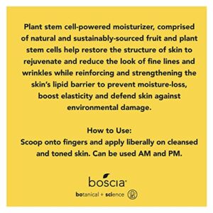 Boscia Plant Stem Cell & Ceramide Barrier-Defense Moisturizer - Vegan, Cruelty-Free, Natural Skin Care - Face Moisturizer with Ceramides, Essential Fatty Acids & More - For All Skin Types - 1.7 fl oz