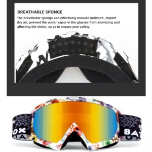 Zsling OTG Ski Goggles - UV Protection Anti Fog Ski/Snowboard Goggles for Men Women Youth Clear Snow Goggles, Dirt Bike,Motocross,UTV MX Offroad Racing goggles