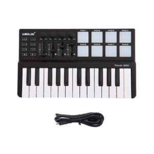 Btuty 25-Key MIDI Keyboard Panda mini Portable Mini Drum Pad MIDI Controller, USB