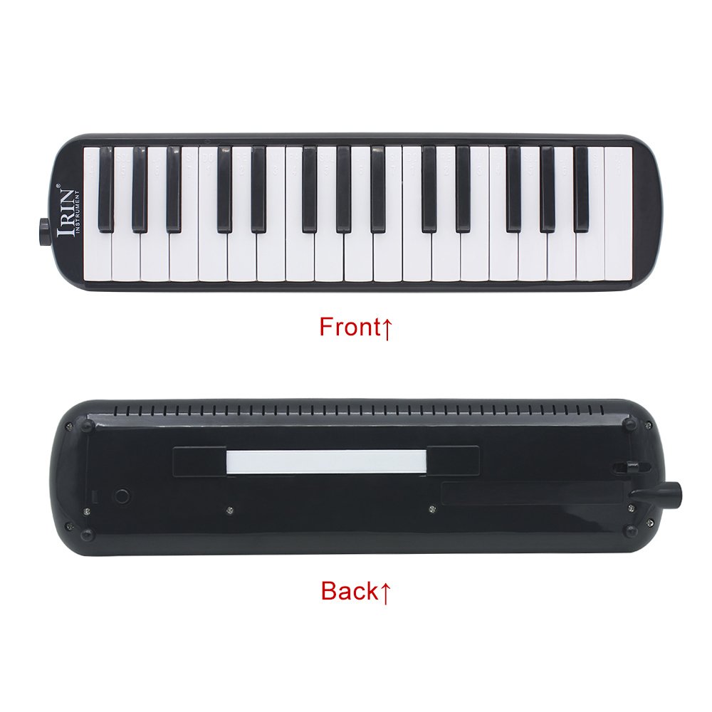 Btuty 32 Keys Melodica Instrument Piano Musical Instrument for Beginner Gift with Carrying Bag Melodicas Talk Box (black)