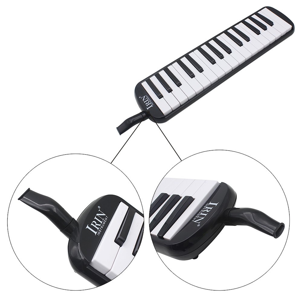 Btuty 32 Keys Melodica Instrument Piano Musical Instrument for Beginner Gift with Carrying Bag Melodicas Talk Box (black)