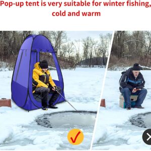 Single Pop Up Tent Pods Sports Fishing, Clear Rainproof Windproof Beach Tent for Wind and Rain in Chilly Weather，Lightweight and Sturdy, Easy Set Up, Outdoor Foldable