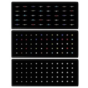 omaigar 3 sets 160 pcs nose rings and studs, surgical stainless steel piercing jewelry, colorful hoops for women, 1.5/2/2.5mm studs men, idea gift or daily wear